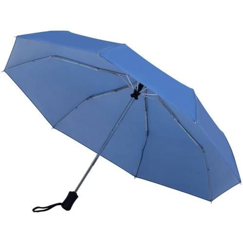 Зонт складной Manifest Color со светоотражающим куполом, синий фото 4