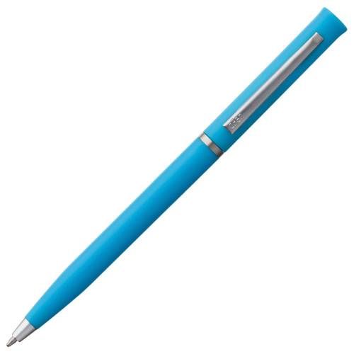 Ручка шариковая Euro Chrome, голубая фото 4