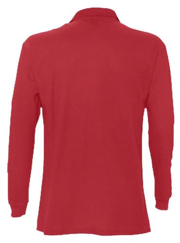 Рубашка поло мужская с длинным рукавом Star 170, красная фото 3
