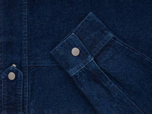 Куртка джинсовая O1, темно-синяя фото 11