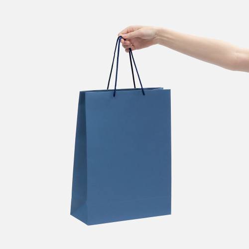 Пакет бумажный Porta XL, синий фото 4
