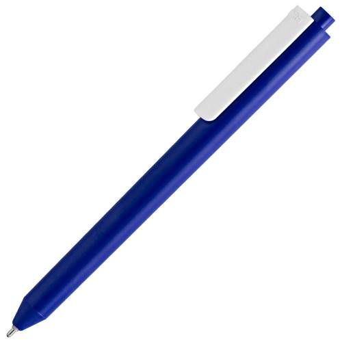 Ручка шариковая Pigra P03 Mat, темно-синяя с белым фото 2