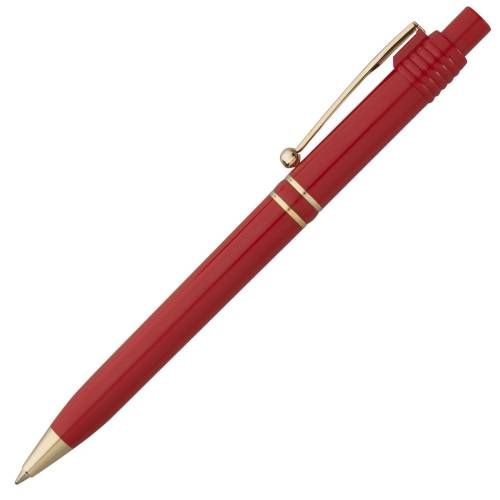 Ручка шариковая Raja Gold, красная фото 3