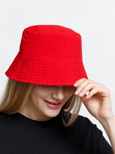 Панама Nylon двусторонняя, темно-синяя с красным фото 6