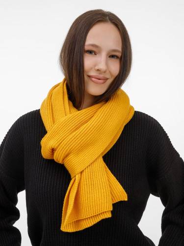 Шарф Nobilis Mono, желтый (медовый) фото 6