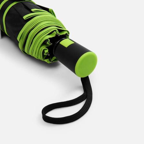 Зонт складной Edgeline, зеленое яблоко фото 7