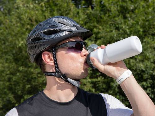 Бутылка для велосипеда Bikescape, белая с синим фото 10