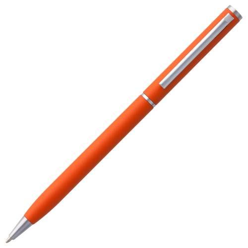 Ручка шариковая Hotel Chrome, ver.2, матовая оранжевая фото 3