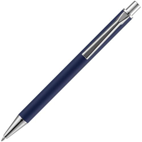 Ручка шариковая Lobby Soft Touch Chrome, синяя фото 3