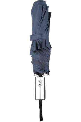 Зонт складной Fiber, темно-синий фото 5