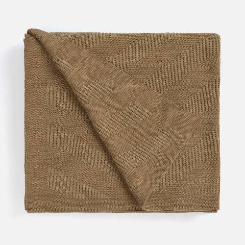 Плед Locus Solus, коричнево-бежевый меланж фото 3