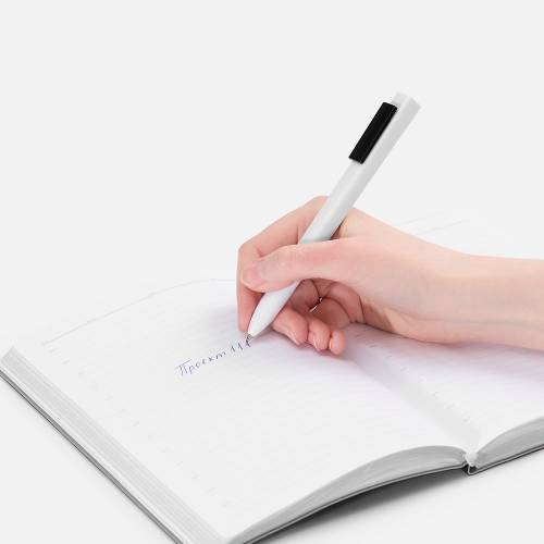 Ручка шариковая Swiper SQ, белая с черным фото 5