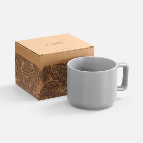 Чашка Jumbo в коробке матовая, светло-серая фото 2