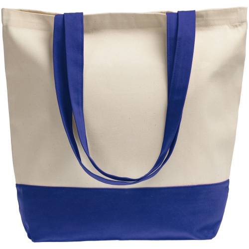 Сумка для покупок на молнии Shopaholic Zip, неокрашенная с синим фото 3