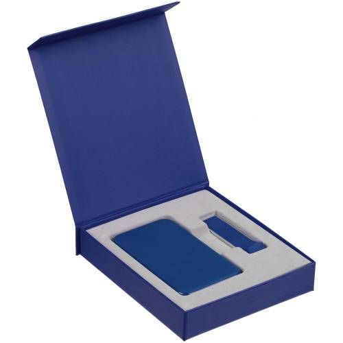 Коробка Latern для аккумулятора 5000 мАч и флешки, синяя фото 4