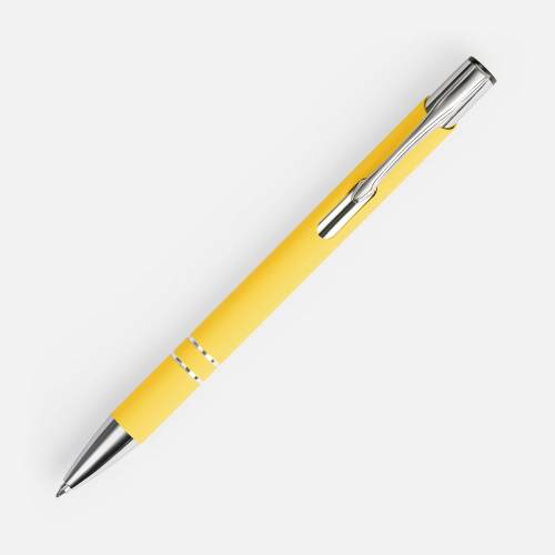 Ручка шариковая Keskus Soft Touch, желтая фото 3 Ручка шариковая Keskus Soft Touch, желтая фото 3