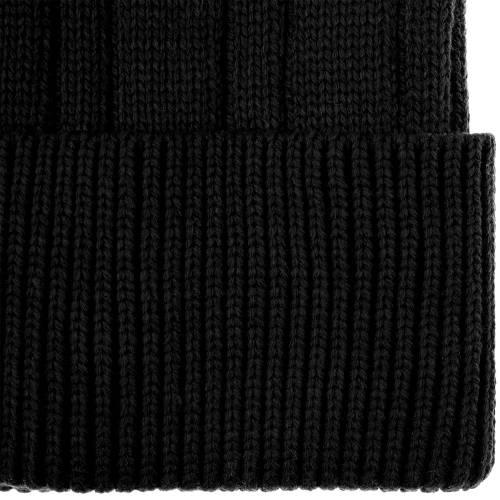 Шапка Knit Beat, черная фото 4