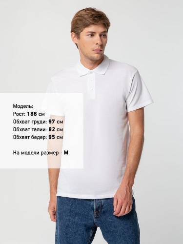 Рубашка поло мужская Summer 170, белая фото 5