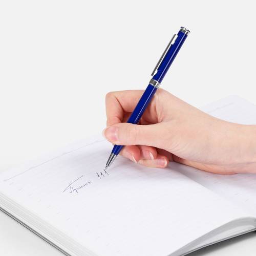 Ручка шариковая Finn Chrome, синяя фото 5