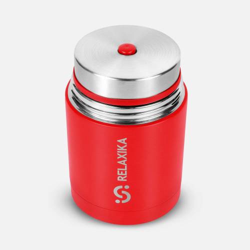 Термос для еды Relaxika 700, красный фото 4