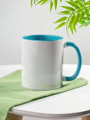 Кружка Promo Plus для сублимационной печати, бирюзовая фото 7