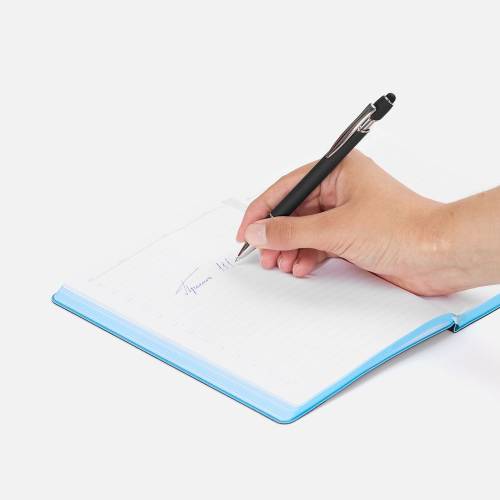 Ручка шариковая Pointer Soft Touch со стилусом, черная фото 5 Ручка шариковая Pointer Soft Touch со стилусом, черная фото 5