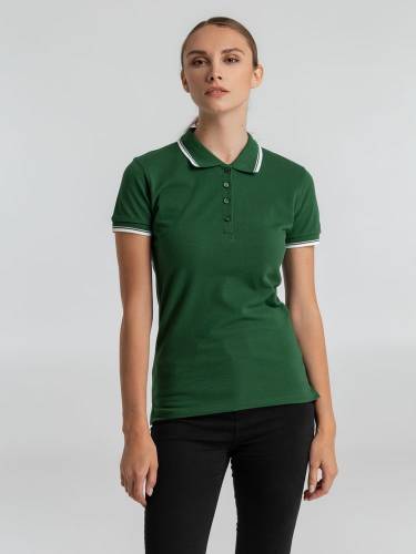 Рубашка поло женская Practice Women 270, зеленая с белым фото 4