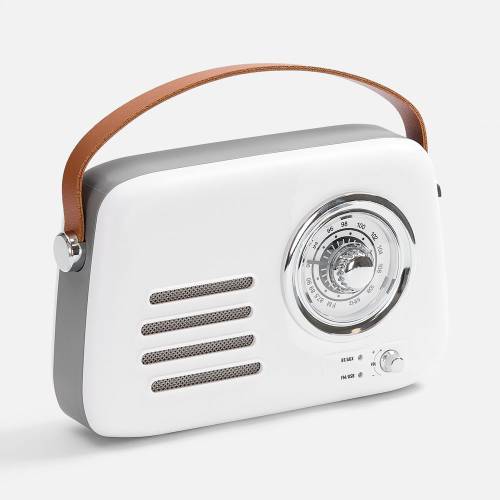 Bluetooth-колонка с радио Retronica, белая фото 3