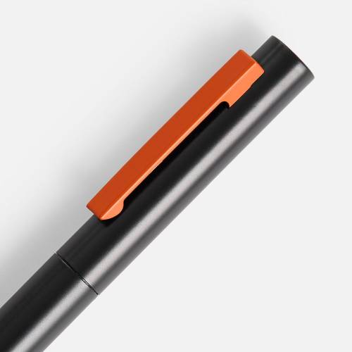 Ручка шариковая Inkolor, черная с оранжевым фото 4