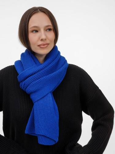 Шарф Nobilis Mono, ярко-синий фото 7