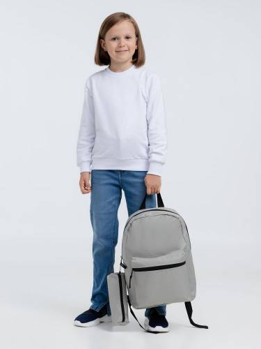Детский рюкзак Base Kids с пеналом, серый фото 10