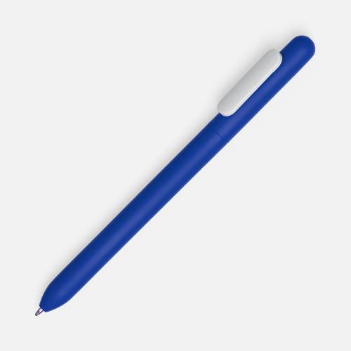 Ручка шариковая Swiper Soft Touch, синяя с белым фото 2