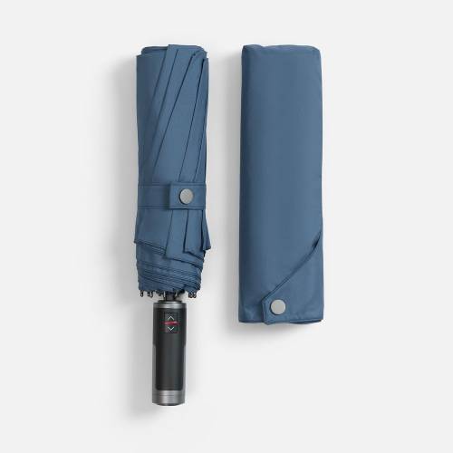 Зонт складной Regenfall, темно-синий фото 6