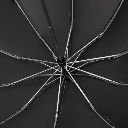 Зонт обратного сложения с ручкой-карабином Foldberry, черный фото 4