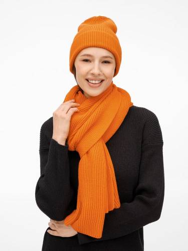 Шапка Nobilis Mono, оранжевая (абрикос) фото 9 Шапка Nobilis Mono, оранжевая (абрикос) фото 9