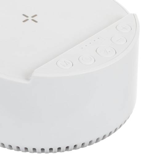 Bluetooth-колонка с беспроводной зарядкой relaxTime, белая фото 6