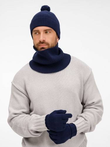 Шапка Catch Match с помпоном, темно-синяя фото 10 Шапка Catch Match с помпоном, темно-синяя фото 10