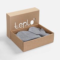 Набор Nordkyn Full Set с шарфом, светло-серый меланж