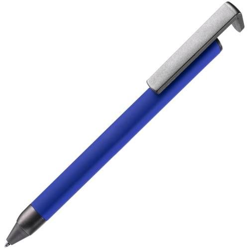 Ручка шариковая Standic с подставкой для телефона, синяя фото 2