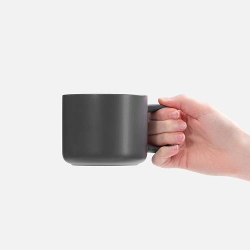 Чашка Jumbo в коробке матовая, темно-серая фото 4