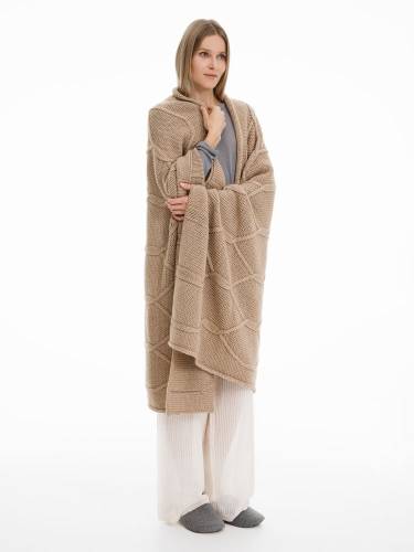 Плед Curve Verve, бежевый меланж фото 7