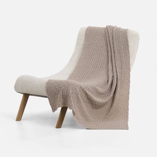 Плед Braidera, бежевый меланж фото 3