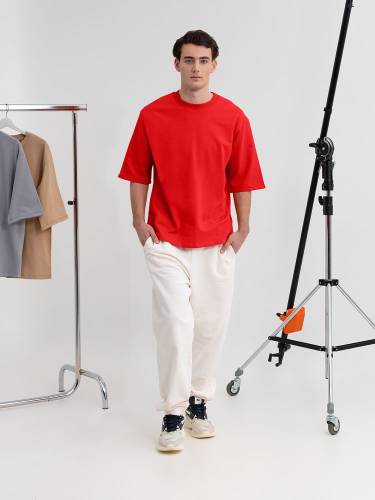 Футболка оверсайз унисекс Kosmos 2.0, красная (алая) фото 8