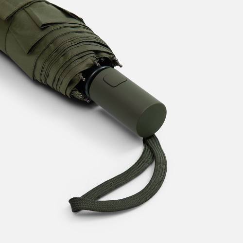 Зонт складной Cloudex, зеленый (хаки) фото 7