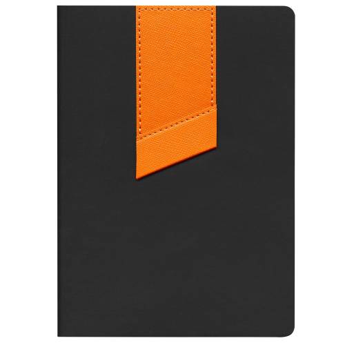 Ежедневник Bookmark, недатированный, черный с оранжевым фото 3