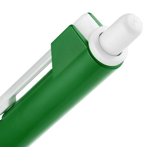Ручка шариковая Hint Special, белая с зеленым фото 5