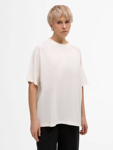Футболка унисекс оверсайз T2, молочно-белая фото 6