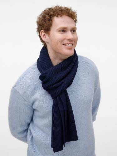 Шарф Nobilis Mono, темно-синий фото 6