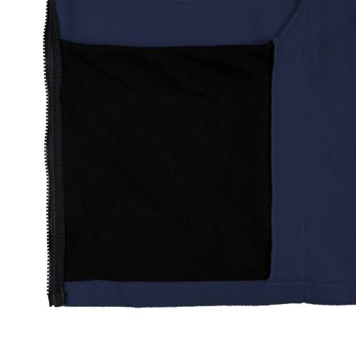 Куртка флисовая унисекс Manakin, темно-синяя фото 5
