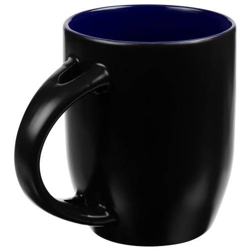 Кружка-хамелеон Melty с ложкой, черная с синим фото 4